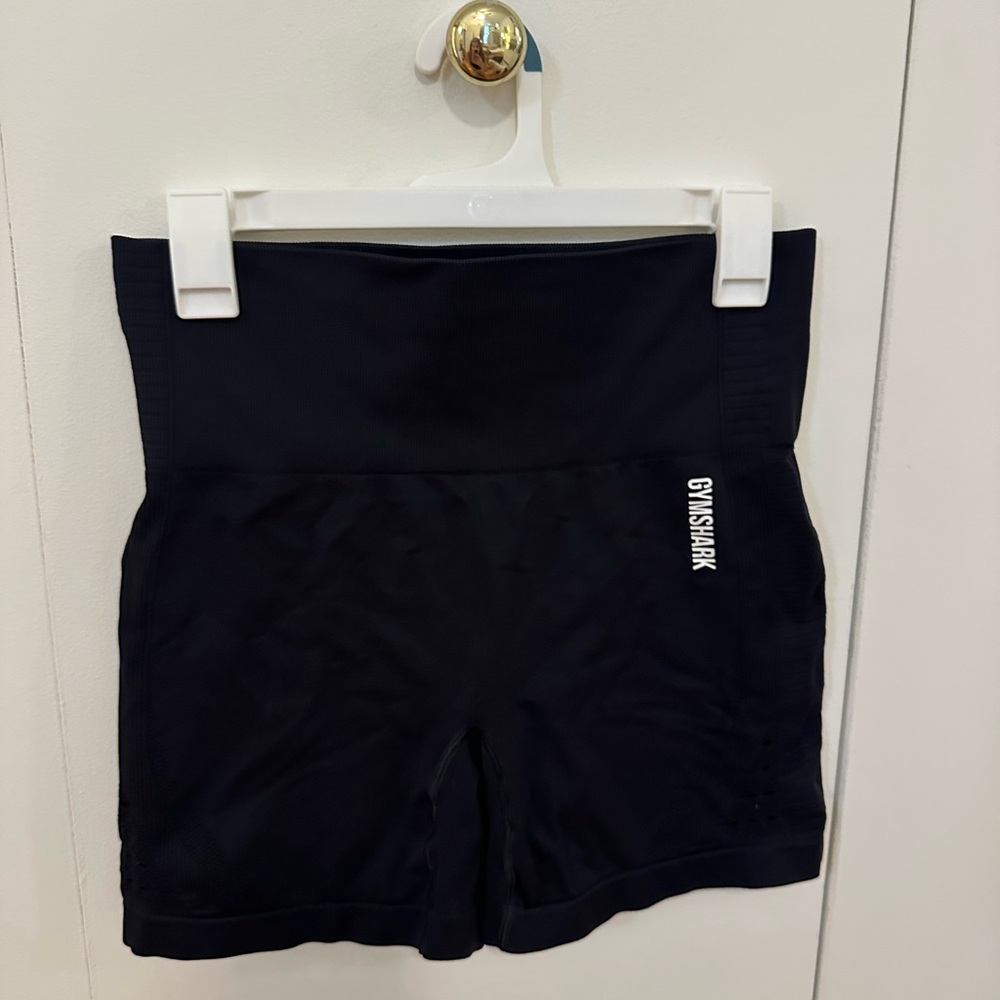 Gymshark Black High-Waist Athletic Shorts